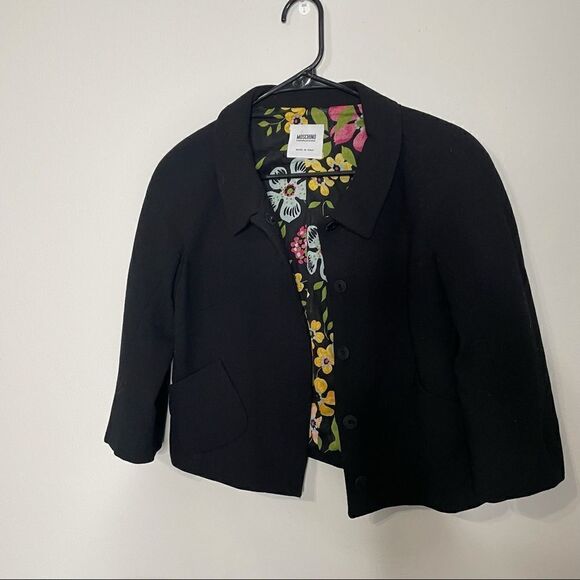MOSCHINO Vintage Swing Crop Floral interior Jacket - Picture 8 of 13